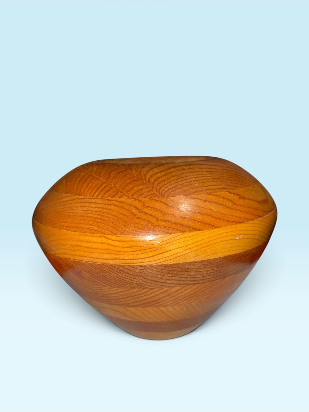 Vintage Hand Turned MCM Wooden Bowl - Picture 2 of 7